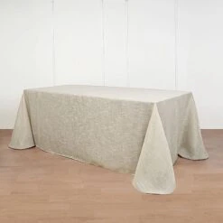 90"x156" Rectangular Premium Faux Burlap Polyester Tablecloth 31 90"x156" Rectangular Premium Faux Burlap Polyester Tablecloth -Optimal Home Decoration 90 x156 rectangular premium faux burlap polyester tablecloth 28966380961855