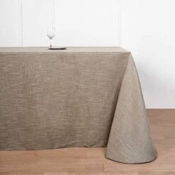 90"x156" Rectangular Premium Faux Burlap Polyester Tablecloth 38 90"x156" Rectangular Premium Faux Burlap Polyester Tablecloth -Optimal Home Decoration 90 x156 rectangular premium faux burlap polyester tablecloth 28966381387839
