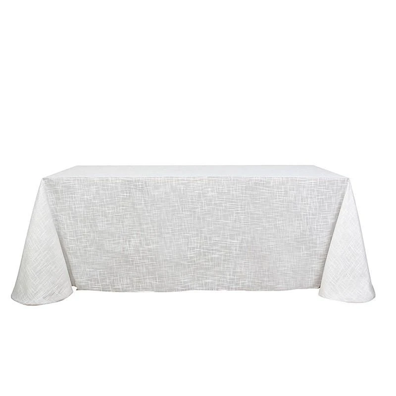 90"x156" Rectangular Premium Faux Burlap Polyester Tablecloth 20 90"x156" Rectangular Premium Faux Burlap Polyester Tablecloth - Image 18
