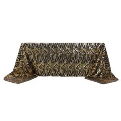 90" X 156" Mesh Rectangular Tablecloth With Wavy Embroidered Sequins -Optimal Home Decoration 90 x156 wave mesh rectangular tablecloth with embroidered sequins tab 02 wave 90156 047 30982964871231