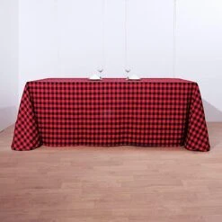 90x132" Checkered Gingham Polyester Tablecloth 26 90x132" Checkered Gingham Polyester Tablecloth -Optimal Home Decoration 90x132 checkered gingham polyester tablecloth 28966314770495