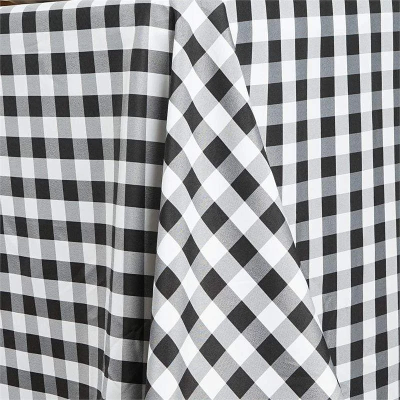 90x132" Checkered Gingham Polyester Tablecloth 16 90x132" Checkered Gingham Polyester Tablecloth - Image 14