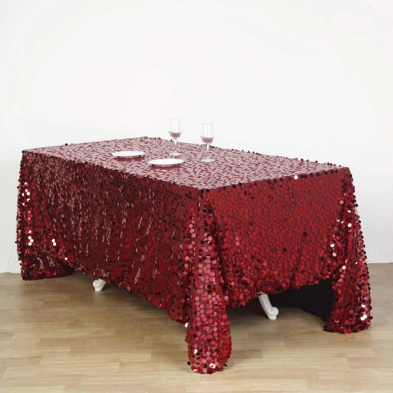 90x132" Large Payette Sequin Rectangular Tablecloth 21 90x132" Large Payette Sequin Rectangular Tablecloth - Image 19