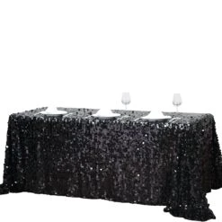 90x132" Large Payette Sequin Rectangular Tablecloth 30 90x132" Large Payette Sequin Rectangular Tablecloth -Optimal Home Decoration 90x132 large payette sequin rectangular tablecloth tab 71 90132 blk 28999131070527