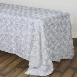 90x132" Satin Ribbon Roses Rectangle Tablecloth -Optimal Home Decoration 90x132 satin ribbon roses rectangle tablecloth 28966346817599