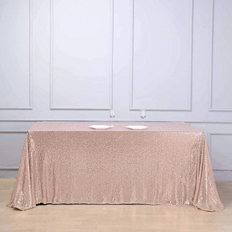 90x132" Sequined Rectangular Tablecloth 18 90x132" Sequined Rectangular Tablecloth - Image 16