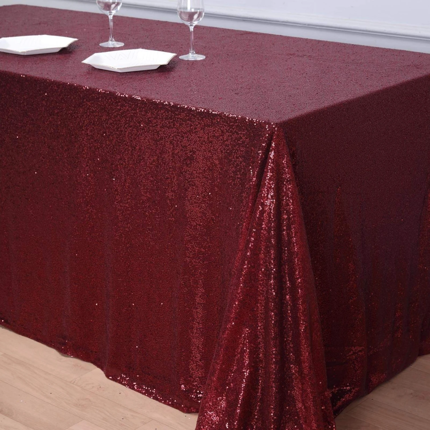 90x132" Sequined Rectangular Tablecloth 21 90x132" Sequined Rectangular Tablecloth - Image 19