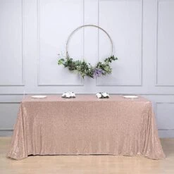 90x132" Sequined Rectangular Tablecloth 33 90x132" Sequined Rectangular Tablecloth -Optimal Home Decoration 90x132 sequined rectangular tablecloth 28966869073983
