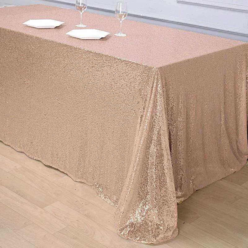 90x132" Sequined Rectangular Tablecloth 15 90x132" Sequined Rectangular Tablecloth - Image 13