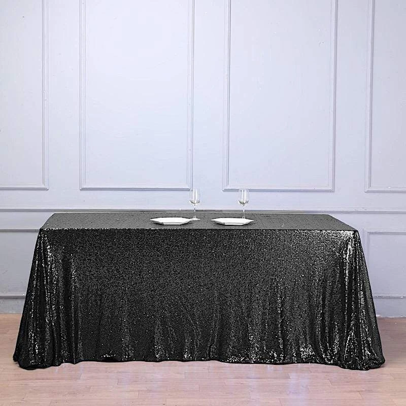 90x132" Sequined Rectangular Tablecloth 4 90x132" Sequined Rectangular Tablecloth - Image 2