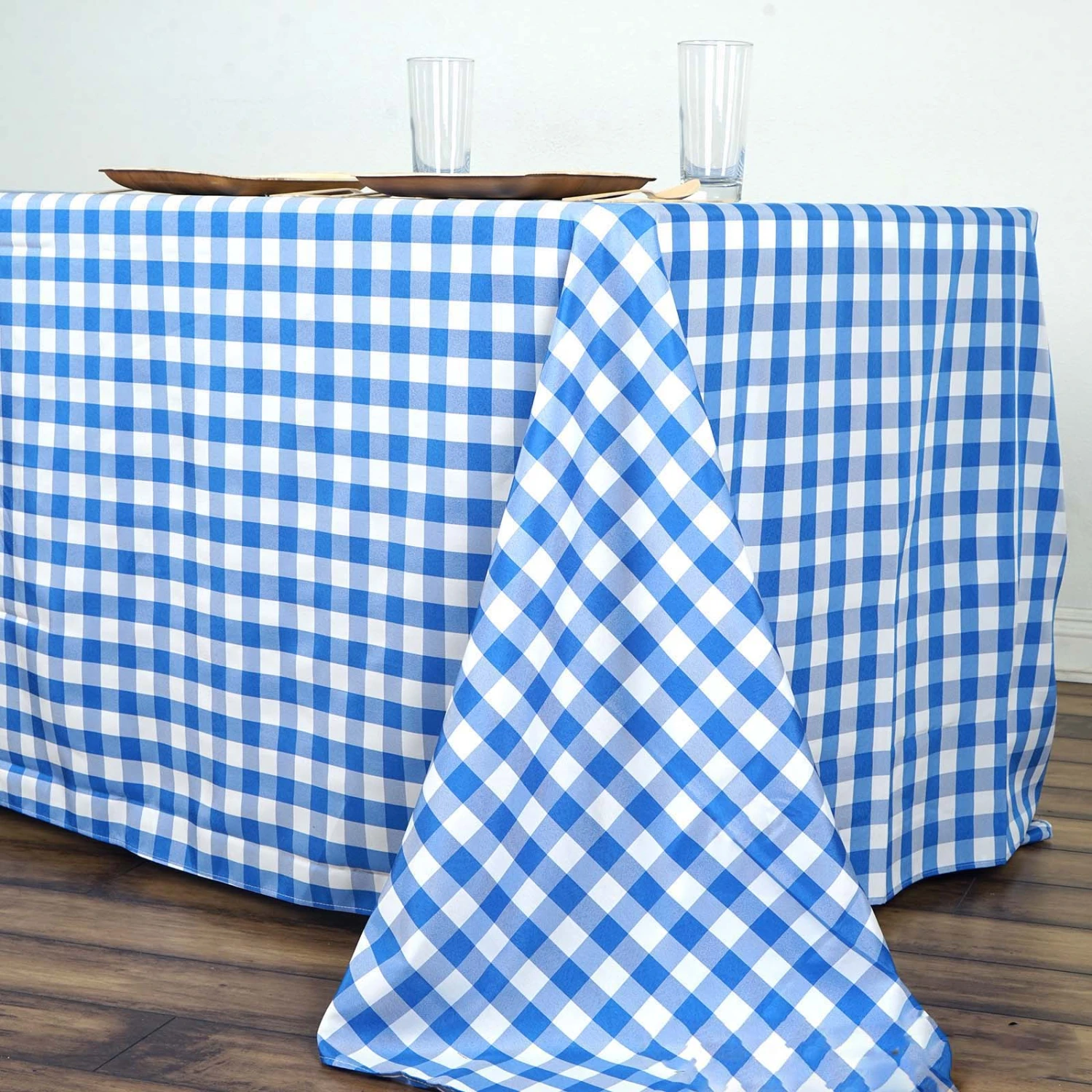 90x156" Checkered Gingham Polyester Tablecloth 20 90x156" Checkered Gingham Polyester Tablecloth - Image 18