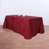 90x156" Checkered Gingham Polyester Tablecloth -Optimal Home Decoration 90x156 checkered gingham polyester tablecloth tab chk90156 blkred 28966360612927