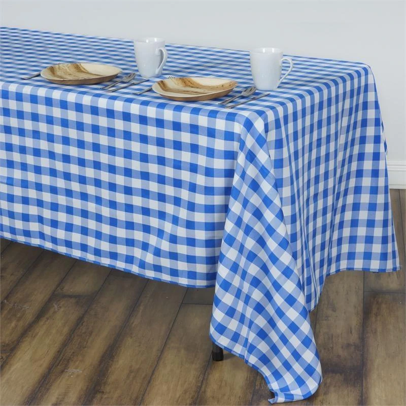 90x156" Checkered Gingham Polyester Tablecloth 19 90x156" Checkered Gingham Polyester Tablecloth - Image 17