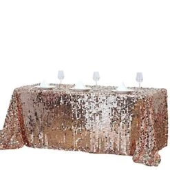 90x156" Large Payette Sequin Rectangular Tablecloth 35 90x156" Large Payette Sequin Rectangular Tablecloth -Optimal Home Decoration 90x156 large payette sequin rectangular tablecloth 28966812352575