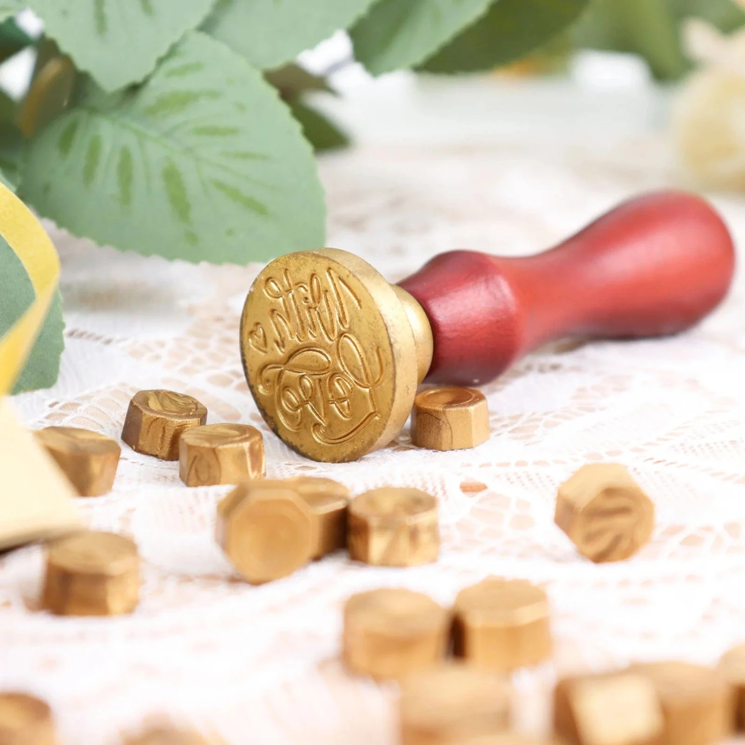 Set Of Wedding Invitation Envelope Wax Seal Stamp Kit - Gold And Silver 13 Set Of Wedding Invitation Envelope Wax Seal Stamp Kit - Gold And Silver - Image 11