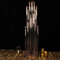 Candelabra Candle Holder Centerpiece With Glass -Optimal Home Decoration candelabra candle holder centerpiece with glass 29339454963775