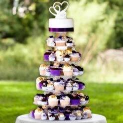 Clear Premium Acrylic Crystal Cupcake Stand -Optimal Home Decoration clear premium acrylic crystal cupcake stand 29041836294207