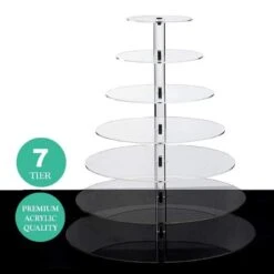 Clear Premium Acrylic Crystal Cupcake Stand