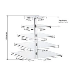 Clear Premium Square Acrylic Crystal Cupcake Stand -Optimal Home Decoration clear premium square acrylic crystal cupcake stand 29041834065983