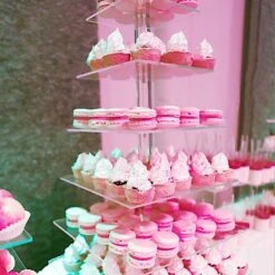 Clear Premium Square Acrylic Crystal Cupcake Stand -Optimal Home Decoration clear premium square acrylic crystal cupcake stand 29041834393663