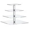Clear Premium Square Acrylic Crystal Cupcake Stand 2 Clear Premium Square Acrylic Crystal Cupcake Stand -Optimal Home Decoration clear premium square acrylic crystal cupcake stand cake stnd s4 29041833803839