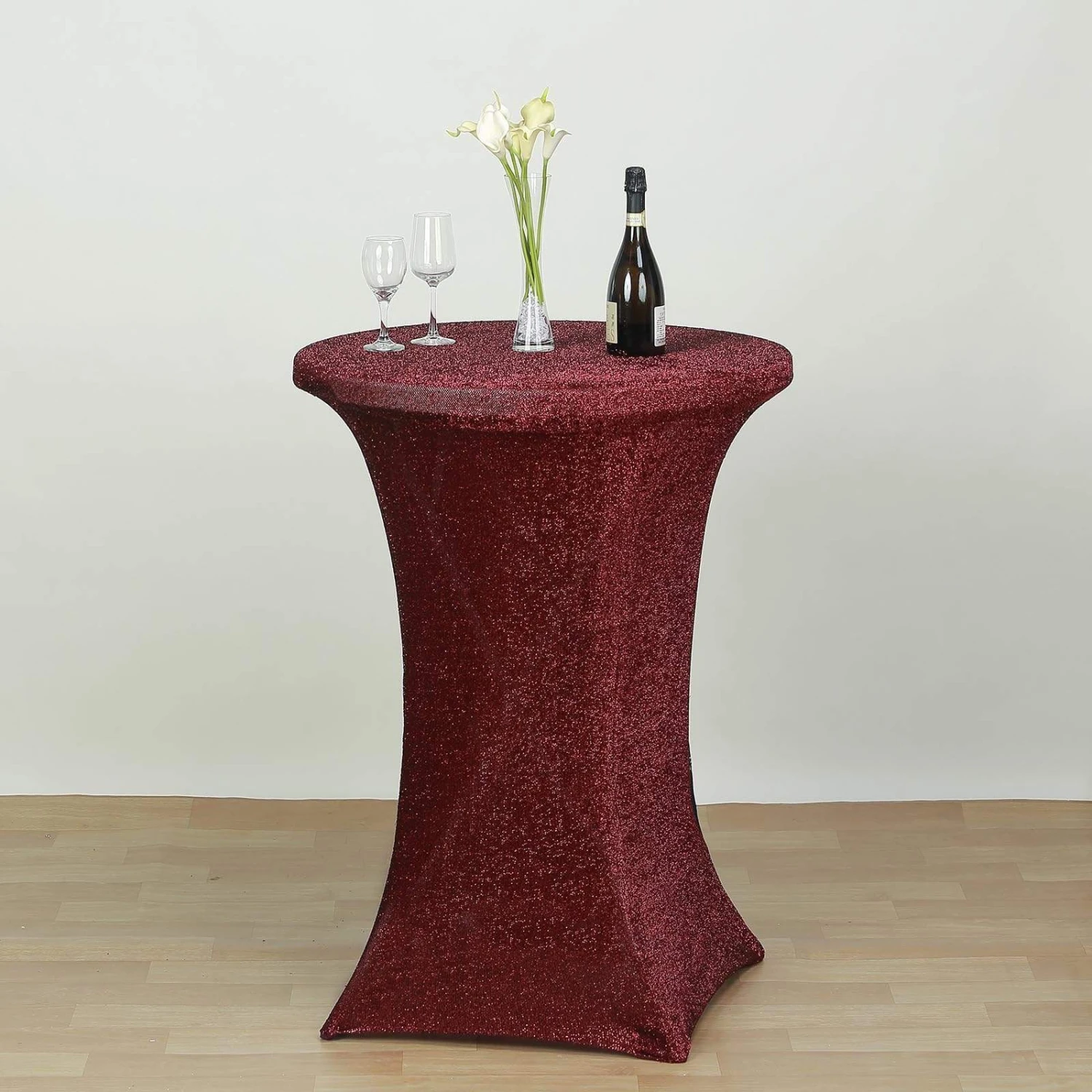 Cocktail Fitted Spandex Table Top Cover Metallic 12 Cocktail Fitted Spandex Table Top Cover Metallic - Image 10