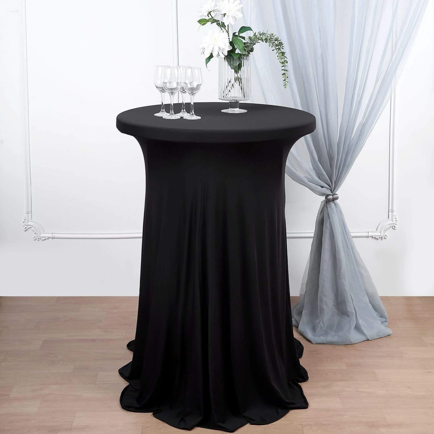 Cocktail Table Cover Natural Wavy Drapes Spandex Tablecloth 10 Cocktail Table Cover Natural Wavy Drapes Spandex Tablecloth - Image 8
