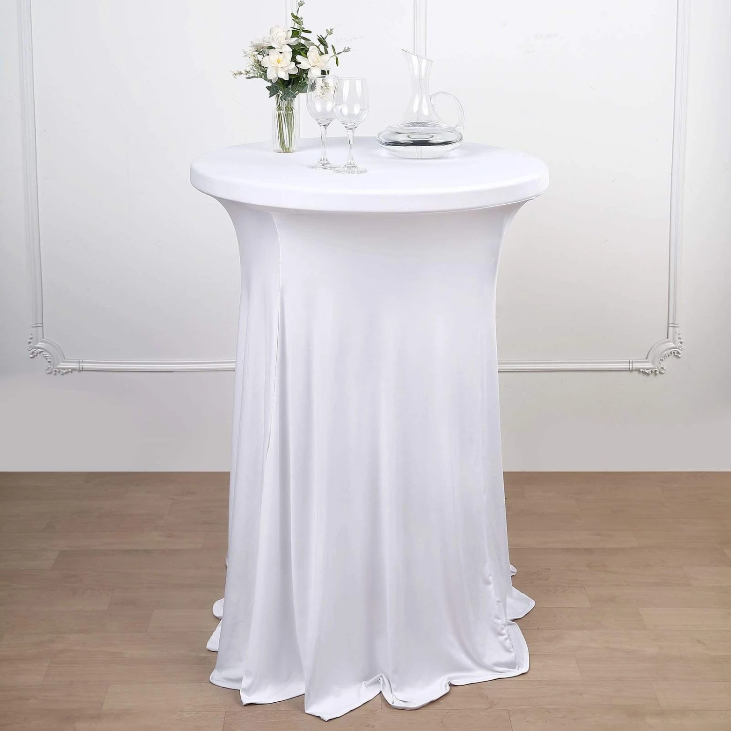 Cocktail Table Cover Natural Wavy Drapes Spandex Tablecloth 18 Cocktail Table Cover Natural Wavy Drapes Spandex Tablecloth - Image 16