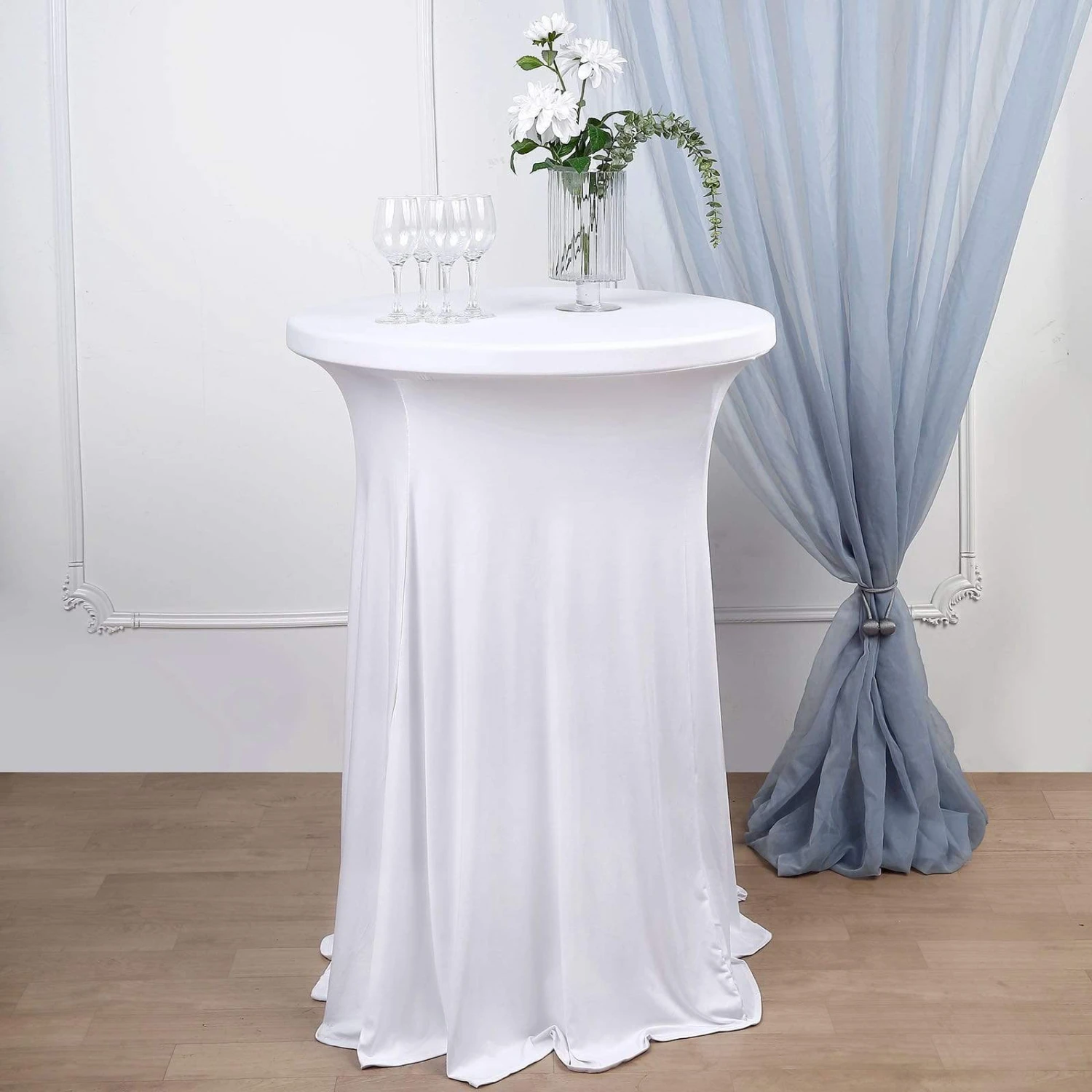 Cocktail Table Cover Natural Wavy Drapes Spandex Tablecloth 19 Cocktail Table Cover Natural Wavy Drapes Spandex Tablecloth - Image 17