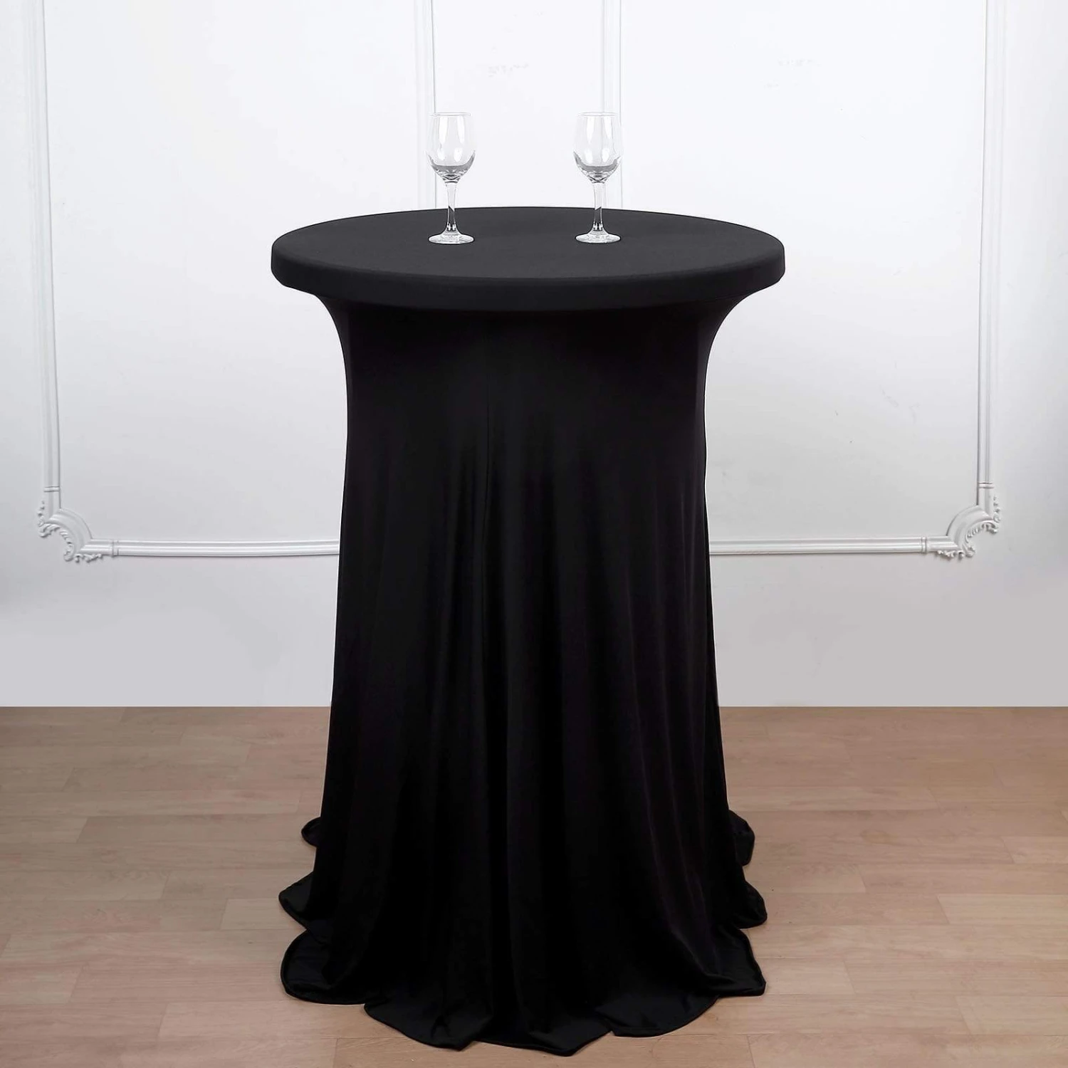 Cocktail Table Cover Natural Wavy Drapes Spandex Tablecloth 6 Cocktail Table Cover Natural Wavy Drapes Spandex Tablecloth - Image 4