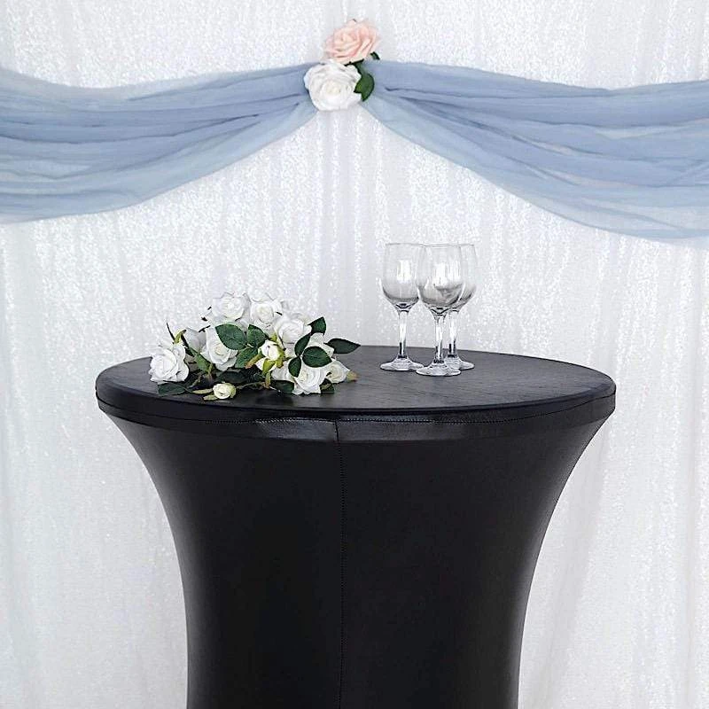 Cocktail Table Cover Premium Metallic Fitted Spandex Tablecloth 9 Cocktail Table Cover Premium Metallic Fitted Spandex Tablecloth - Image 7