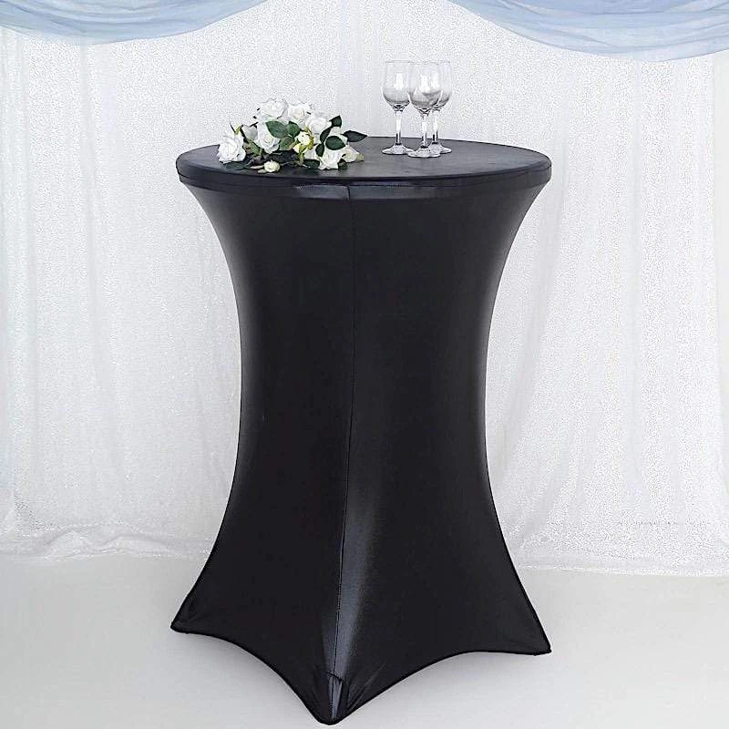 Cocktail Table Cover Premium Metallic Fitted Spandex Tablecloth 10 Cocktail Table Cover Premium Metallic Fitted Spandex Tablecloth - Image 8