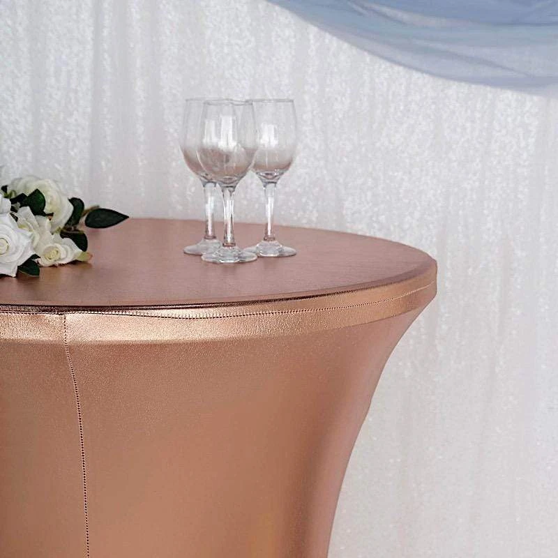 Cocktail Table Cover Premium Metallic Fitted Spandex Tablecloth 13 Cocktail Table Cover Premium Metallic Fitted Spandex Tablecloth - Image 11