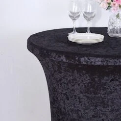 Crushed Velvet Stretch Fitted Round Highboy Cocktail Table Cover 40 Crushed Velvet Stretch Fitted Round Highboy Cocktail Table Cover -Optimal Home Decoration crushed velvet stretch fitted round highboy cocktail table cover 30924348620863