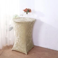 Crushed Velvet Stretch Fitted Round Highboy Cocktail Table Cover 24 Crushed Velvet Stretch Fitted Round Highboy Cocktail Table Cover -Optimal Home Decoration crushed velvet stretch fitted round highboy cocktail table cover 30924349112383