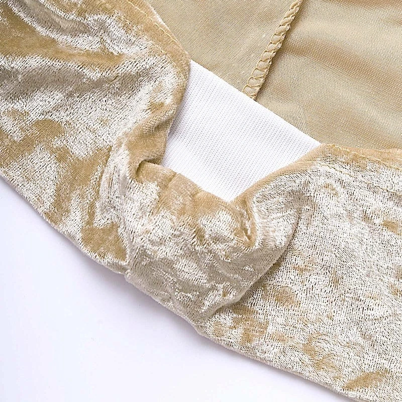 Crushed Velvet Stretch Fitted Round Highboy Cocktail Table Cover 11 Crushed Velvet Stretch Fitted Round Highboy Cocktail Table Cover - Image 9