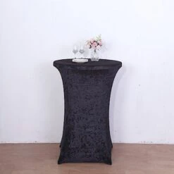 Crushed Velvet Stretch Fitted Round Highboy Cocktail Table Cover 33 Crushed Velvet Stretch Fitted Round Highboy Cocktail Table Cover -Optimal Home Decoration crushed velvet stretch fitted round highboy cocktail table cover 30924349734975