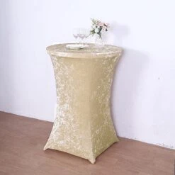 Crushed Velvet Stretch Fitted Round Highboy Cocktail Table Cover 25 Crushed Velvet Stretch Fitted Round Highboy Cocktail Table Cover -Optimal Home Decoration crushed velvet stretch fitted round highboy cocktail table cover 30924350128191