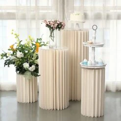 Folding DIY Accordion Pillar Cardboard Display Stand Pedestal Box - Ivory 26 Folding DIY Accordion Pillar Cardboard Display Stand Pedestal Box - Ivory -Optimal Home Decoration folding diy accordion pillar cardboard display stand pedestal box ivory 30467276668991