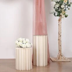 Folding DIY Accordion Pillar Cardboard Display Stand Pedestal Box - Ivory 24 Folding DIY Accordion Pillar Cardboard Display Stand Pedestal Box - Ivory -Optimal Home Decoration folding diy accordion pillar cardboard display stand pedestal box ivory 30467276701759