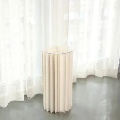 Folding DIY Accordion Pillar Cardboard Display Stand Pedestal Box - Ivory 40 Folding DIY Accordion Pillar Cardboard Display Stand Pedestal Box - Ivory -Optimal Home Decoration folding diy accordion pillar cardboard display stand pedestal box ivory 30467282960447