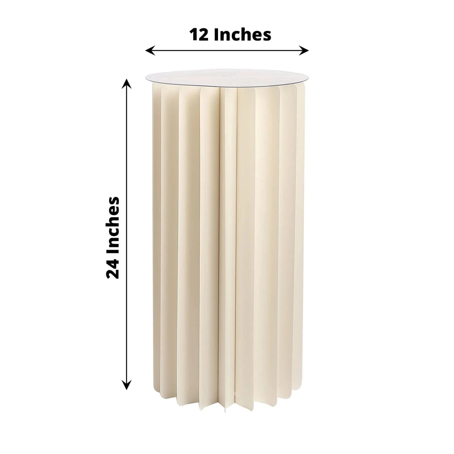 Folding DIY Accordion Pillar Cardboard Display Stand Pedestal Box - Ivory 14 Folding DIY Accordion Pillar Cardboard Display Stand Pedestal Box - Ivory - Image 12