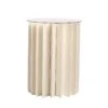 Folding DIY Accordion Pillar Cardboard Display Stand Pedestal Box - Ivory