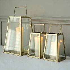 2 Geometric 6" Metal Lantern Candle Holders Hanging Terrariums - Gold And Clear 17 2 Geometric 6" Metal Lantern Candle Holders Hanging Terrariums - Gold And Clear -Optimal Home Decoration geometric metal lantern candle holder hanging terrarium gold and clear 30353934549055
