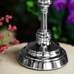 Lacy Trim Metal With Glass Candle Holder Centerpiece -Optimal Home Decoration lacy trim metal with glass candle holder centerpiece 29041881940031