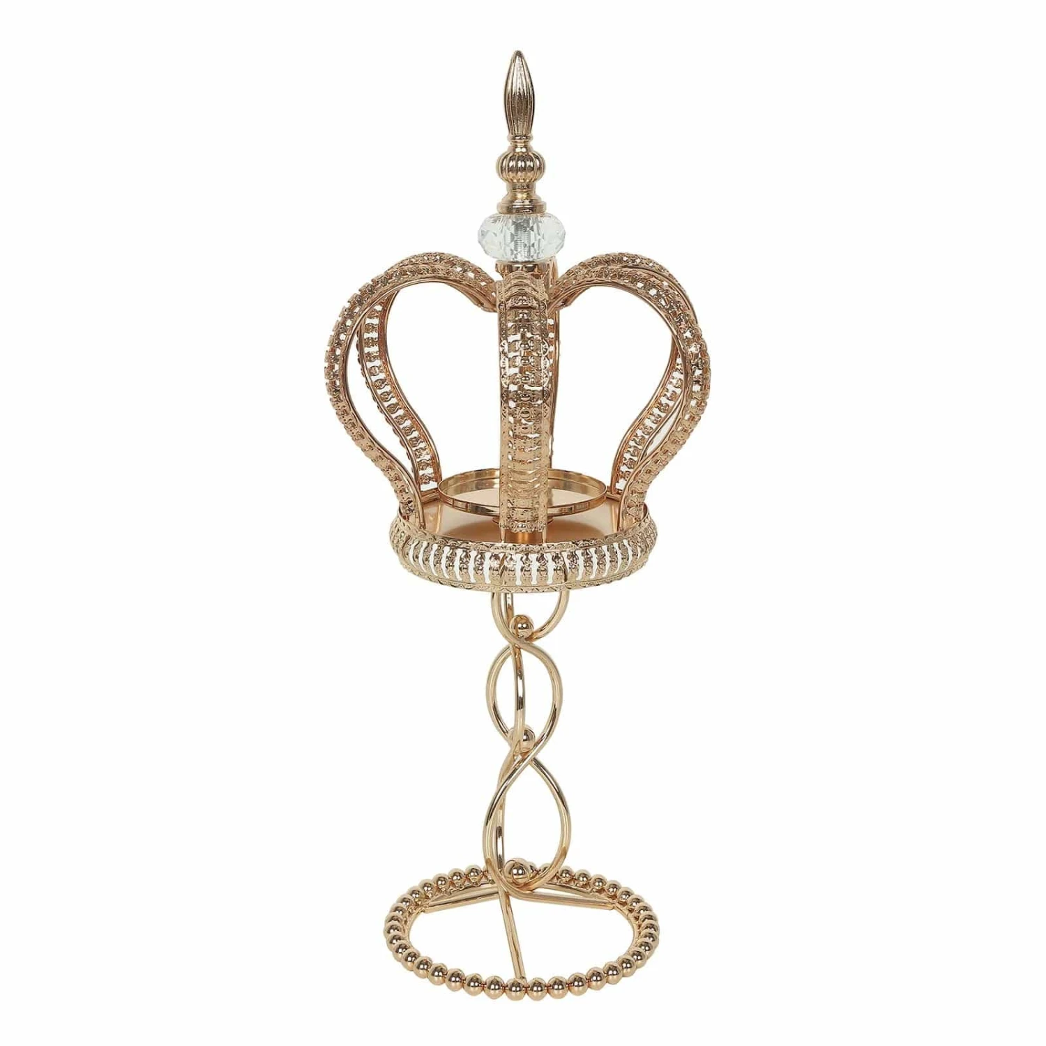 Metal Crown Spiral Pillar Candle Holder Stand Centerpiece - Gold 13 Metal Crown Spiral Pillar Candle Holder Stand Centerpiece - Gold - Image 11