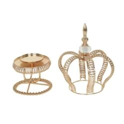 Metal Crown Spiral Pillar Candle Holder Stand Centerpiece - Gold 24 Metal Crown Spiral Pillar Candle Holder Stand Centerpiece - Gold -Optimal Home Decoration metal crown spiral pillar candle holder stand centerpiece gold 30703274819647
