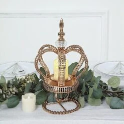 Metal Crown Spiral Pillar Candle Holder Stand Centerpiece - Gold 26 Metal Crown Spiral Pillar Candle Holder Stand Centerpiece - Gold -Optimal Home Decoration metal crown spiral pillar stand votive candle holder gold 30567143505983