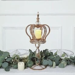 Metal Crown Spiral Pillar Candle Holder Stand Centerpiece - Gold 38 Metal Crown Spiral Pillar Candle Holder Stand Centerpiece - Gold -Optimal Home Decoration metal crown spiral pillar stand votive candle holder gold 30567145275455