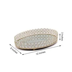 Metal Crystal Beaded Oval Mirror Serving Tray 25 Metal Crystal Beaded Oval Mirror Serving Tray -Optimal Home Decoration metal crystal beaded oval mirror serving tray 29041838719039
